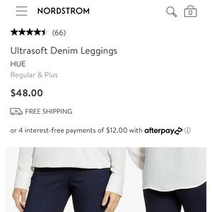 Hue, denim leggings, small
